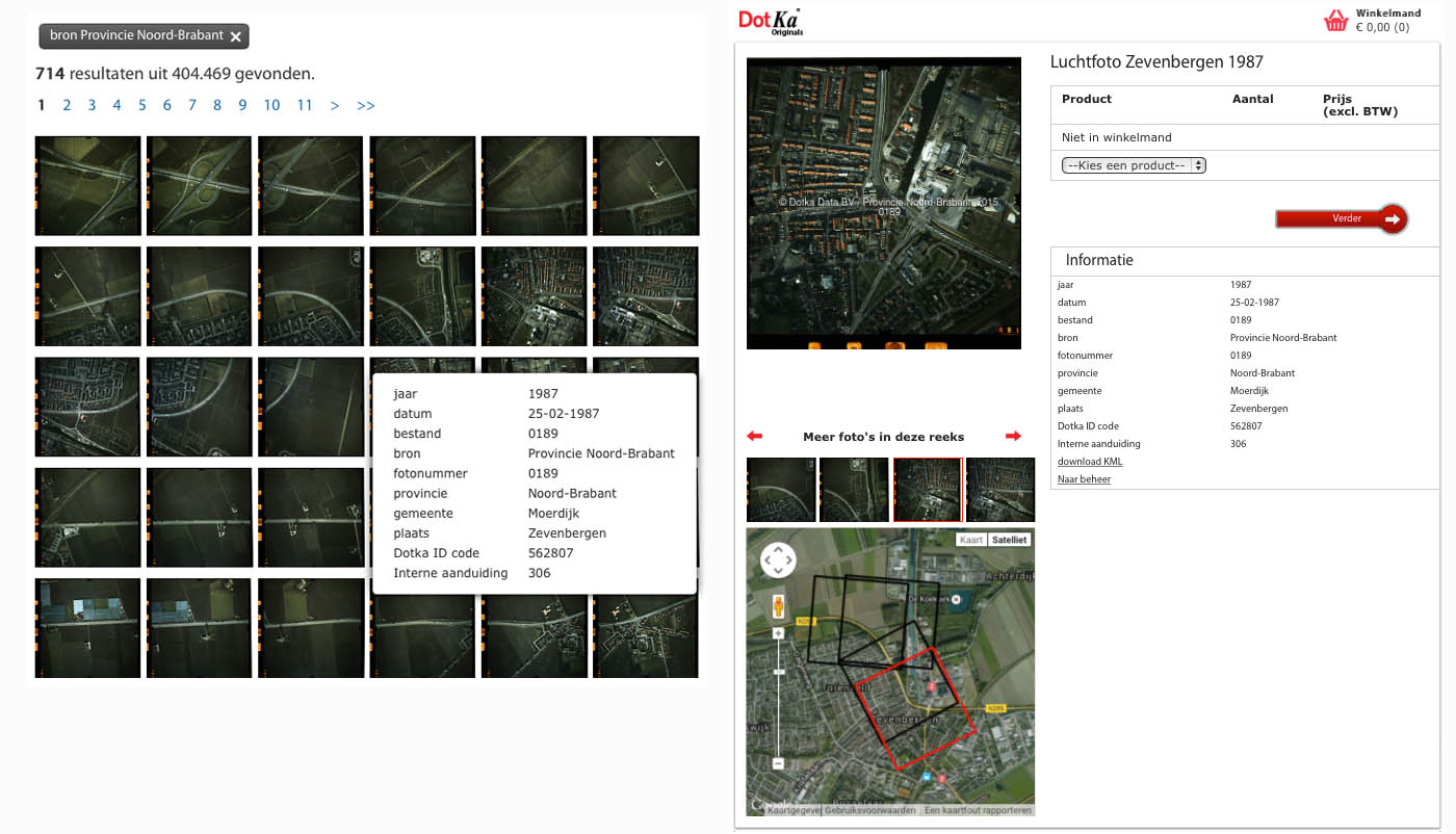 Digitale luchtfoto's uit o.a. 1987 van Provincie Brabant in de Dotka Originals beeldbank.